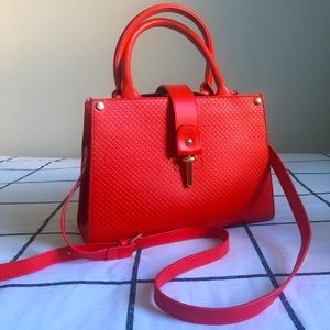 *DONATED* Bright Red Vegan “Leather” Purse